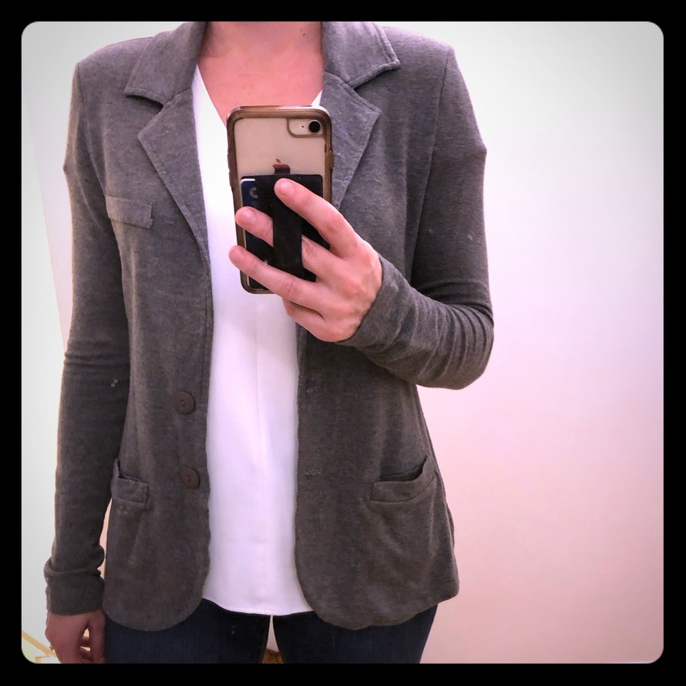 Gray casual blazer
